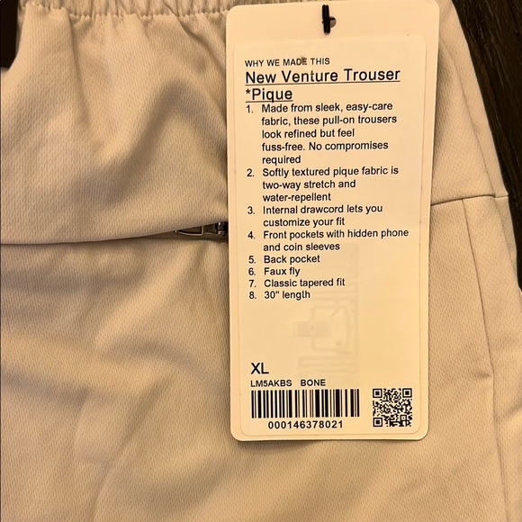 Cream Chinos Straight-Leg Pants Versatile Design - Picture 2 of 3